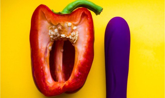 Capsicum and vibrator to represent masturbation 