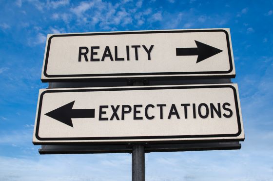 Expectation vs reality directional signs 