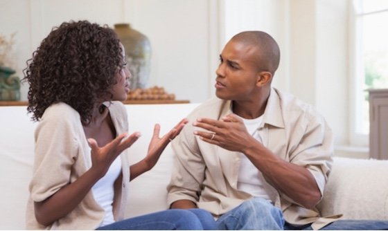 man and woman having an argument