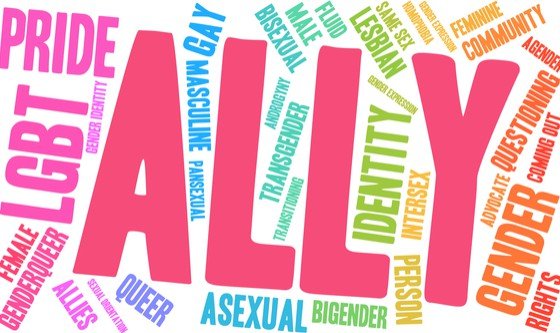 Wordcloud LGBT ally