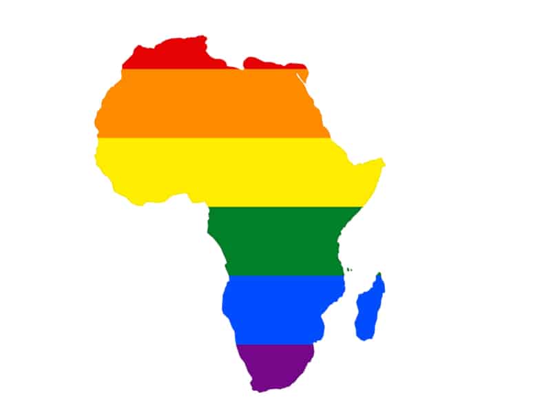 LGBT flag covering Africa 