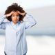 Woman looking concerned and stressed