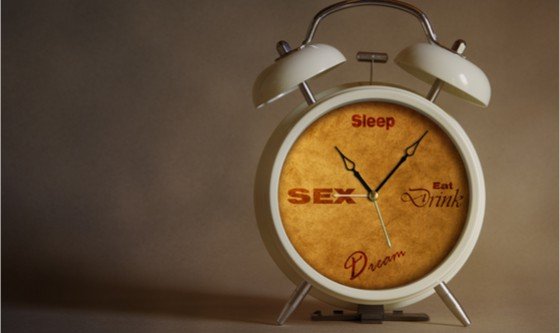 Alarm clock with the word sex on it