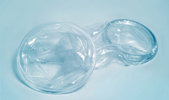 Image of a female condom 