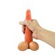 Carrots and eggs petting caress man penis erection satisfaction pleasure sex man hand masturbation concept isolated on white background