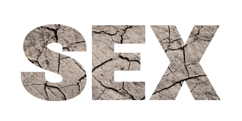 Text reads 'sex' made by dry and arid soil